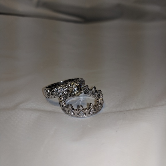 Two silver princess rings - Picture 4 of 6